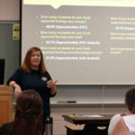 Mallory L. Weymer, coordinator of student health and wellness education/suicide prevention specialist, co-presents a session on bystander intervention.