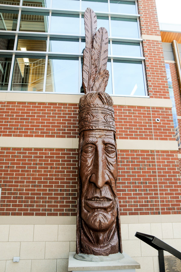 Chief Woapalane, rescued by local publisher Jim Webb and returned to public display by the talented hands of Penn College art faculty