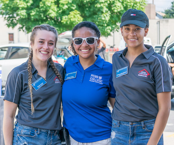Resident Assistants (from left) Charlie A. Geisel, Brianna M. Young and Jahyah Justice Barbour.