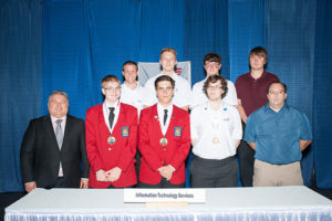 Among national medalists was Jerome T. Czachor (back row, second from right), a Penn College student from Scranton who brought home the bronze in Information Technology Services.