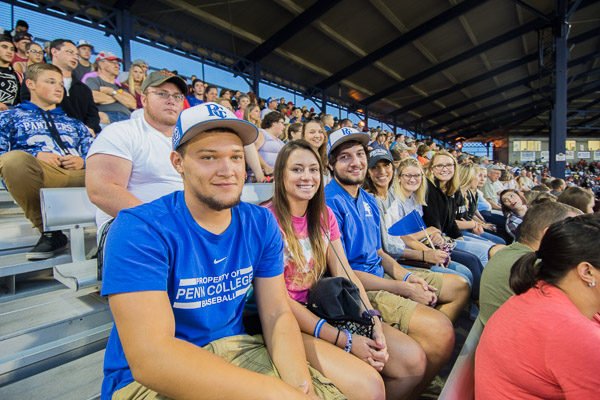 Smiles and Wildcat blue fill the stands of BB&T Ballpark at Historic Bowman Field.