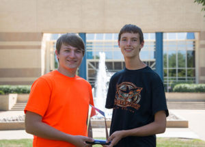 Penn College students Joseph C. Lusk (left), of Linden, and Austin J. Way, of Jersey Shore, were part of a three-person team from Jersey Shore Area Senior High School taking second place in a network design competition held at the 2016 Future Business Leaders of America National Leadership Conference.