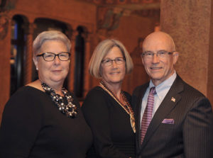 From left, Penn College President Davie Jane Gilmour, Mary Ann and Steve Johnson.