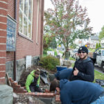 Nicholas E. Mills, of Tyrone, signals his workplace satisfaction. Enrolled in building construction technology: masonry emphasis, Mills earned a residential builder degree in May.