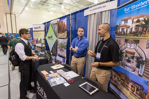 Among the employees on hand for Toll Brothers, Horsham, is Steven R. Brannan, who holds two construction-related degrees from the college.