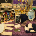 Penn College beanies are among the ready-for-winter yarnware by Jenna Evelhair, of J. Evelhair Works.