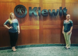 Penn College students Juliann M. Reazor (left) and Lauren S. Herr attend Kiewit Corp.'s Women in Construction Leadership Seminar ...