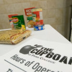 Donations help stock pantry shelves.