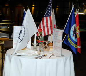 "Empty tables," honoring all branches of U.S. Armed Forces, have again been placed at various campus locations in honor of fallen and missing servicemen and women.