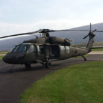 The UH-60 awaits inspection.