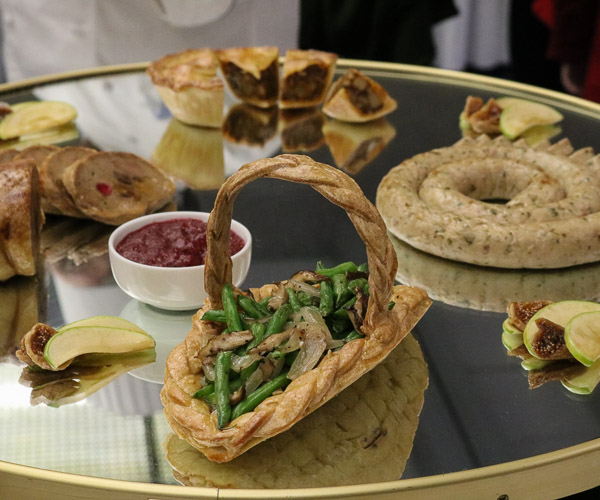 An hors d’oeuvres tray by Sean E. Creegan and Eliza B. Cook was awarded first place in the Advanced Garde Manger course …