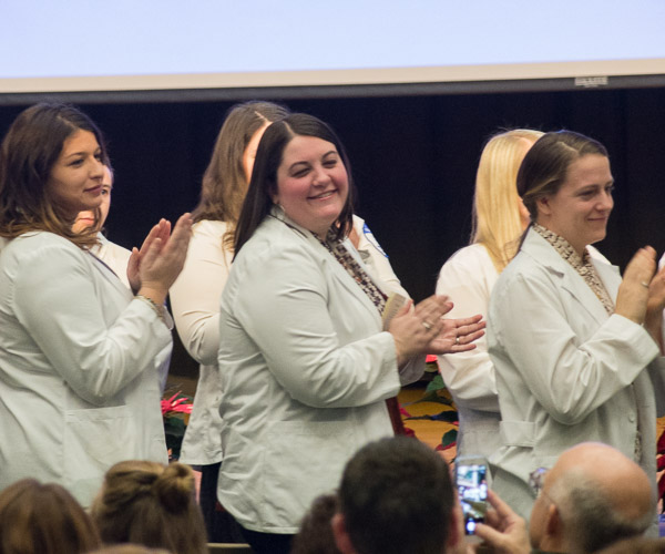 At their pinning ceremony, nursing students express their gratitude to the family and friends who’ve supported their education.