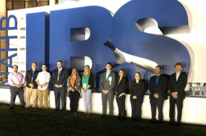 Members of the two- and four-year Penn College teams gather outside the International Builders’ Show in Orlando. From left are Carlos Rojas, Williamsport; Nicholas D. Gieger, Dingmans Ferry; Chad W. Hawkins, Williamsport; Robert G. Jackson III, Butler; Casey L. Grim, Red Lion; Hanna J. Williams, Marion, N.Y.; Everett B. Appleby, Wilkes-Barre; Jordan M. Scott, Cogan Station; Lindsay A. Lane, McKean; Ryan Z. Zwickle, Slatington; and Liam R. McGarvey, Cogan Station.