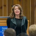 Laura Tornichio-Vidal, northeast territory sales manager for Guittard Chocolate Co., makes a return trip to Penn College to conduct an educational chocolate tasting.