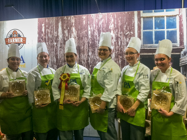 Runners-up in the School Cooking Challenge (from left): Alyssa J. Morales, Bridget M. Callahan, Eliza B. Cook, Arielle E. White, Melyce E. Kenyon and Brittany L. Mink<br />
<br />
