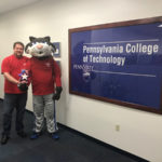 Clad in the official dress-down T-shirt and carrying a star-spangled collection can, Seitzer – a Williamsport resident enrolled in business administration: management concentration – prepares to venture out with the Wildcat and their team in search of contributions.