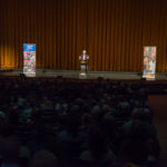State Sen. Gene Yaw, chairman of Penn College's Board of Directors and a legislative leader in Pennsylvania’s response to the heroin and opioid epidemic, introduces the evening's guest.