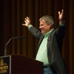 Quinones acknowledges the size of the crowd for his CAC appearance.