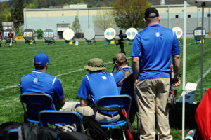 Wildcat archers check out the competition during Sunday's final rounds.