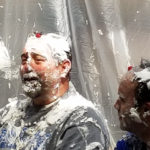 Howard (left) and McNichol, in post-pie mode