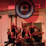 The Wildcat Dance Team dazzles beneath the Penn College seal in a Broadway jazz number set to "Express."