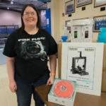 Student (and raffle-winner) Danielle S. Flannery, Morrisville, took home a 3-D printer.