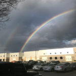 Double rainbow spotted over campus