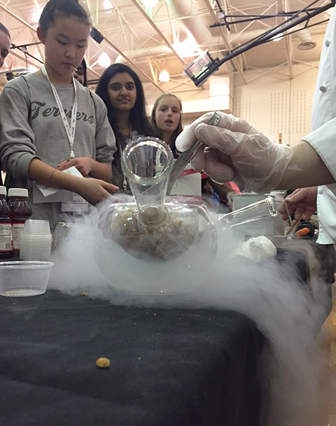 ... as she and her colleagues share seemingly magical methods of freezing and spherification.