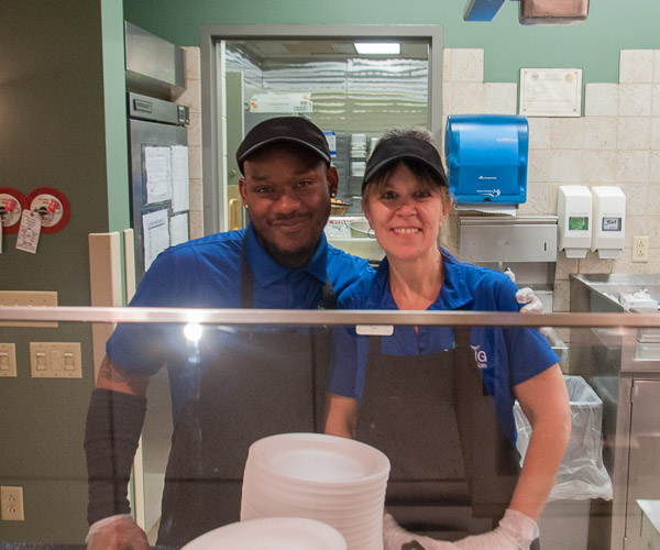 Joel L. Gaines and Terri L. Ryan offer service with a smile.
