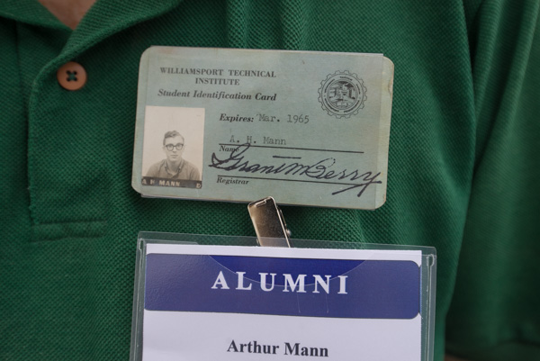 At every WTI get-together he attends, Mann wears his student ID card – signed by then-Registrar Grant Berry Sr. (whose grandson, Philip G., works in the Registrar’s Office as the external records evaluator). 