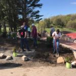 At WAHS, students planted trees, shrubs and perennials to enhance this semester's community-service project