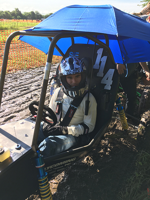Johnathan T. Capps tries to stay cool prior to the race.
