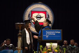 Pennsylvania College of Technology will hold three commencement ceremonies May 12-13 at the Community Arts Center in Williamsport for the more than 900 students who have petitioned to graduate following the Spring 2017 semester.