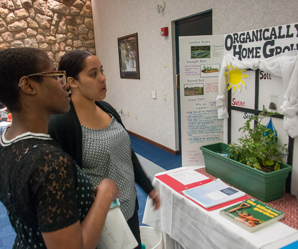 Alyssa J. Morales (right) offers tips on growing foods organically at home.