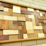 A new piece of wooden wall art adds a touch of Penn College character to the Keystone Dining Room, not far from the river, where logs were floated by the millions to Williamsport sawmills.