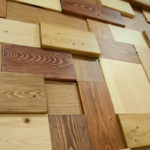 Students cut, sanded and assembled native wood: pine, spruce, oak, cherry and walnut, to design the wall hanging.