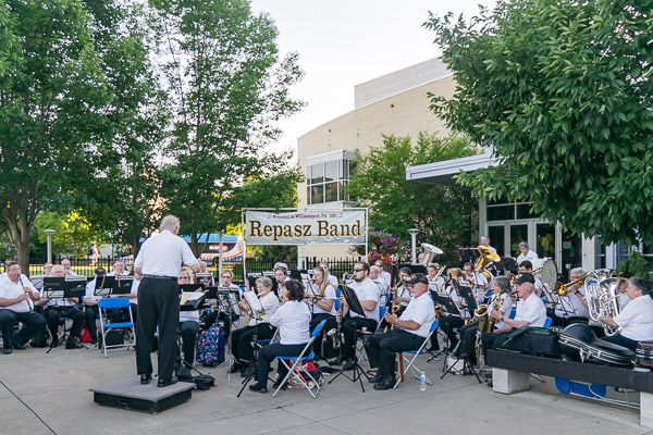 The Repasz Band entertains the crowd with patriotic selections from its time-tested repertoire.