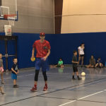 ... and get in on the action at the makeshift ballpark.