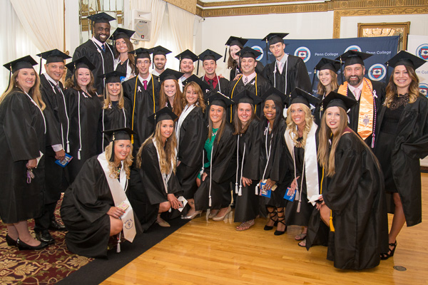 West (middle row, fourth from left) of Williamsport, said her fellow graduates have offered tremendous support and all kinds of help in recent days, as well as making sure Saturday's occasion was a celebratory one.