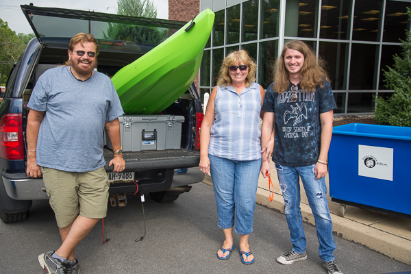 No, the kayak isn't staying! After Robert S. Flannery’s parents dropped him off, they headed to a cabin for a few days of relaxation. The Ashland freshman is enrolled in physician assistant studies.