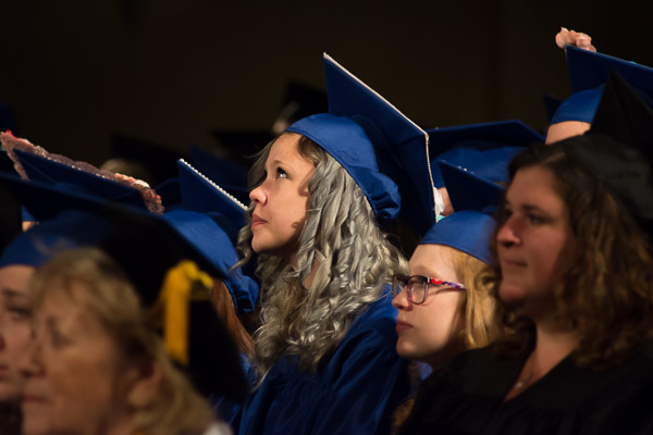 Her eye on the prize, a graduate turns her tassel and looks to the future.