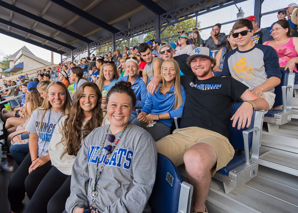 Reserved seats burst with Wildcat pride.