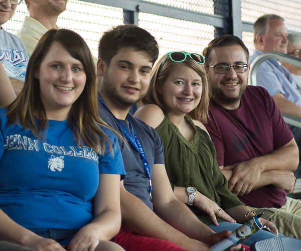 Sharing the evening with friends