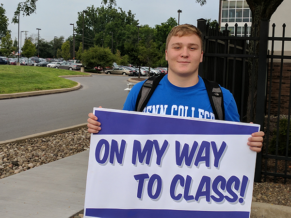 No Monday-morning jitters for Thomas G. Seaman, a construction management student from Orwigsburg, confident in his chosen path.<br />
