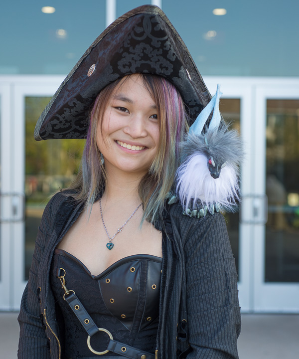 Be that a dragon on ye shoulder? Kiana C. Lougie brought along a yet-to-be-named friend she found at the popular Sterling Renaissance Festival in upstate New York. Lougie is a building construction technology student from Pittsford, N.Y.