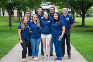 Penn College's Community Peer Educators (from left) are Maepearl E. St. George, Keenan A. Bayus, Tasia A. Werkmeister, Samuel J. Pham, Nina L. Walk, Timothy J. Schafer Jr., Tia G. La and Paul M. Lasell. 