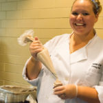 Also sharing hands-on expertise is alumna Alyssa L. Fink, an assistant baker in Dining Services.