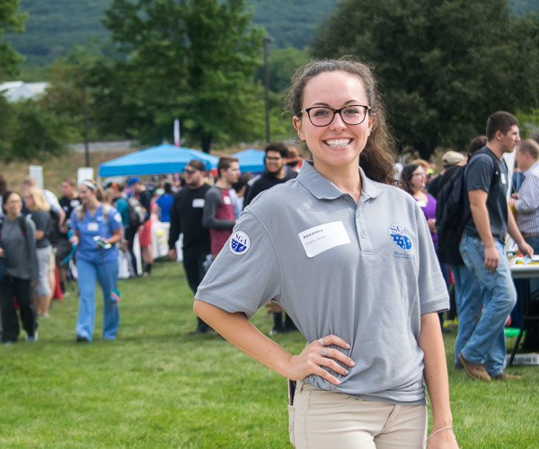 Among the smiling, campus-minded faces at Penn College is that of graphic design major Alexandra D. Petrizzi, Student Government Association vice president of public relations.