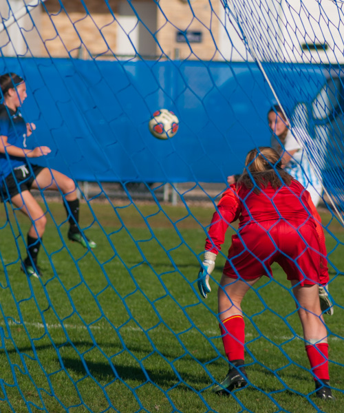 The Wilson College keeper is kept busy in goal, where the Wildcats landed four shots in a shutout win.