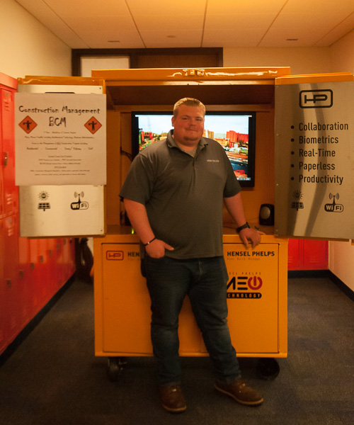 A wireless job-site kiosk donated by Hensel Phelps adds interest to the already-compelling opportunities represented by the college's construction management major.